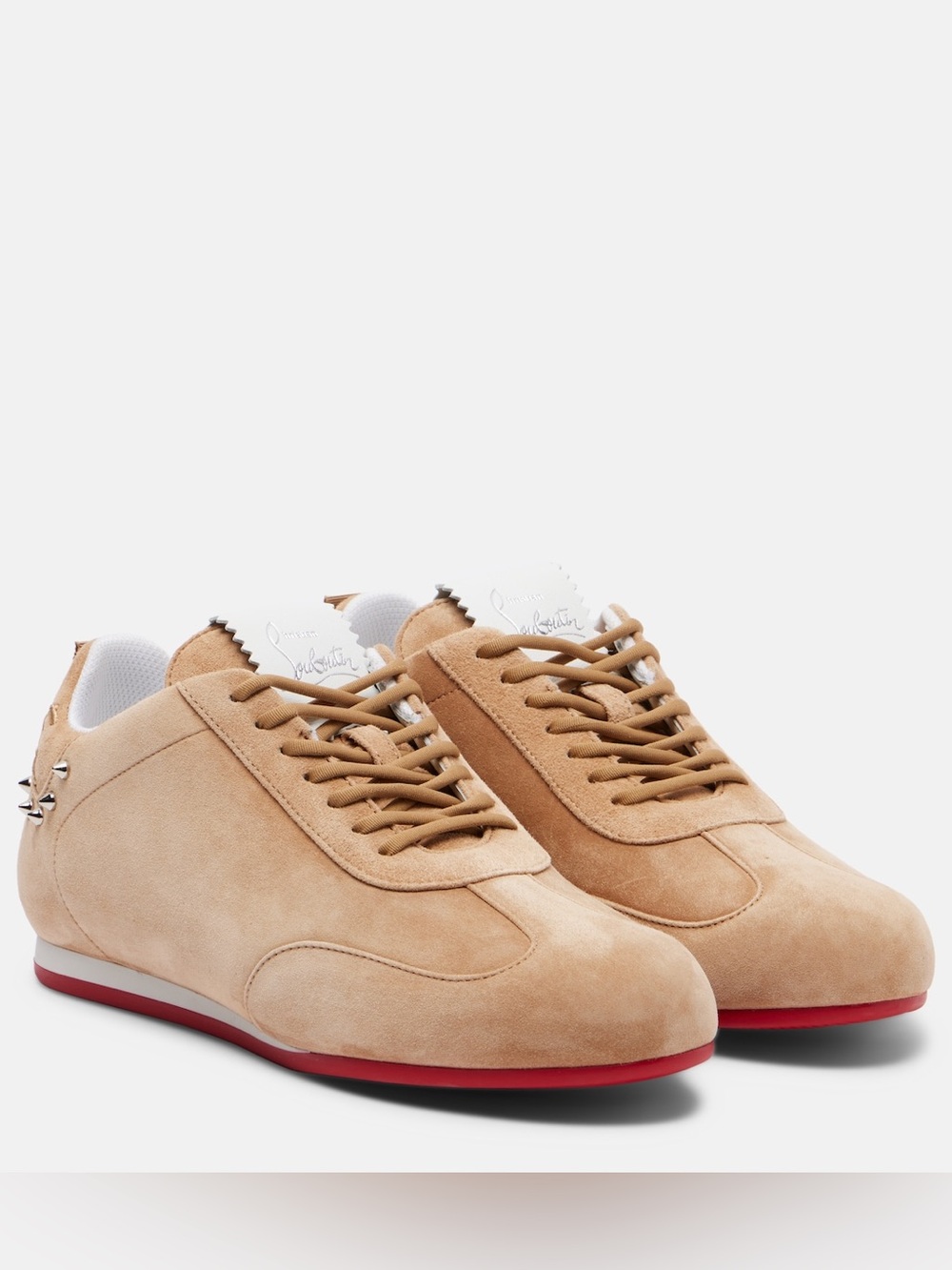 Christian Louboutin Eleonora Suede Sneakers in Beige